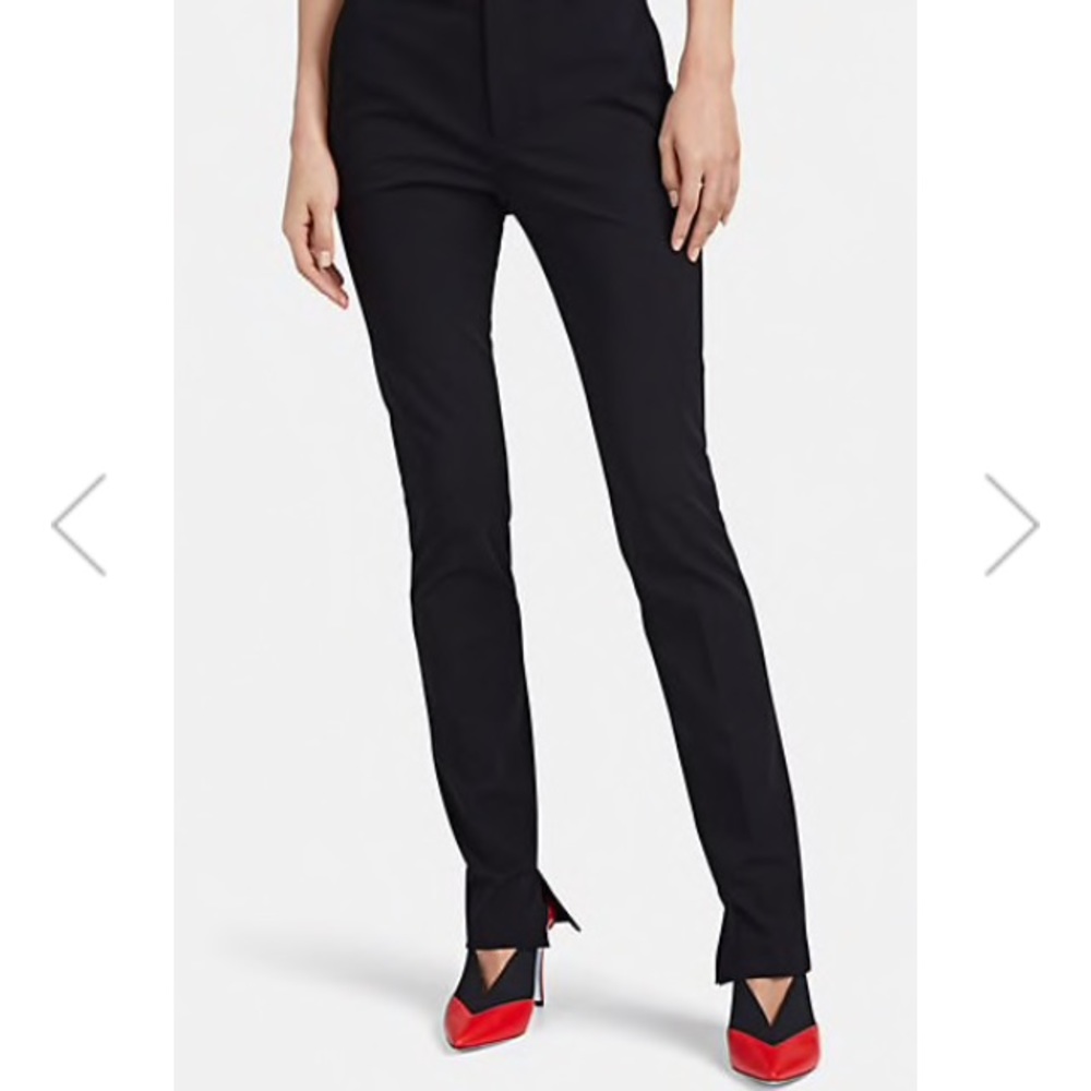 Helmut Lang zip ankle black dress pants